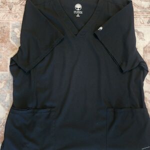 Healing Hands Black Scrub Top